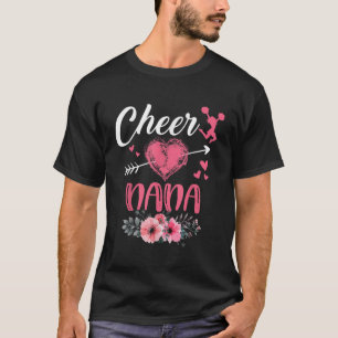 Camiseta Nana Floral Funny Cheerleader Heart Mães