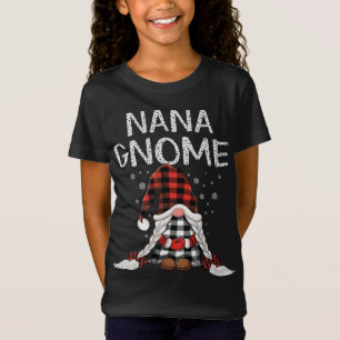 Camiseta Nana Gnomos Cons verificam padrão de Xadrez vermel