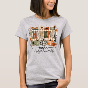 Camiseta Nana grata com nomes personalizados dos filhos no