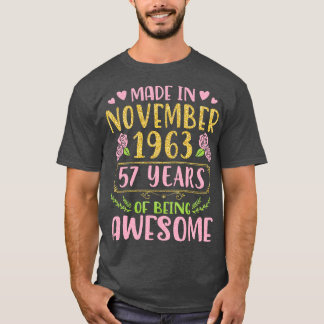 Camiseta Nana Mãe Tia Irmã Filha Feita Em Novembro De 1966