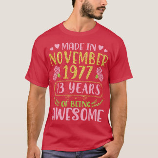Camiseta Nana Mãe Tia Irmã Filha Feita Em Novembro De 1997