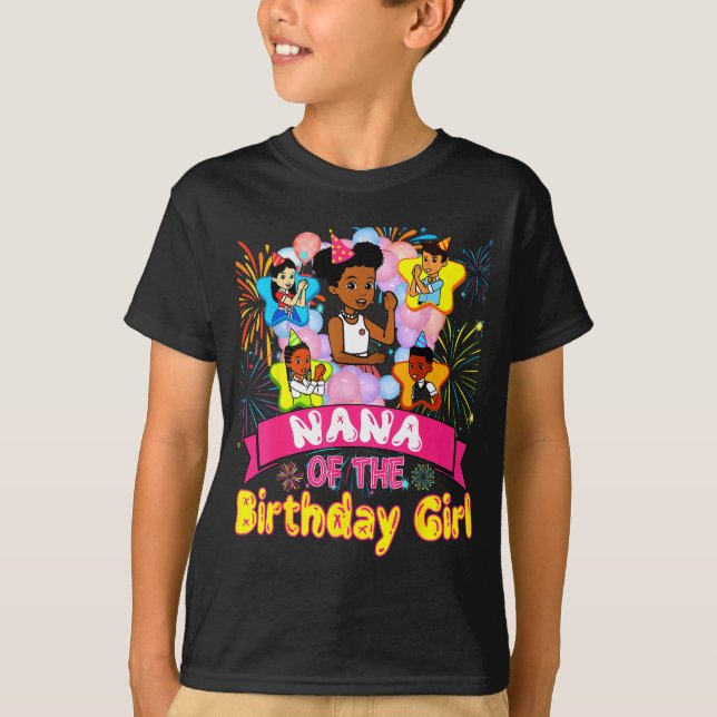 Camiseta Nana Of Birthday Girl Gracie Birthday Dolls Girl P (Frente)