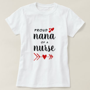 Camiseta Nana Orgulhosa de Enfermeira Vermelha