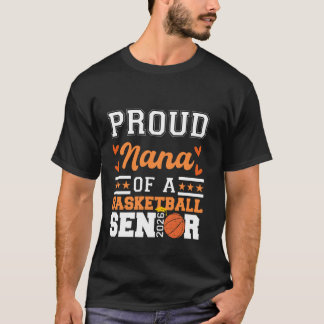 Camiseta Nana Orgulhosa De Um Graduado Senior De Basquetebo
