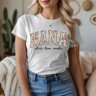 Camiseta Nana Personalizada com Nomes de Netos