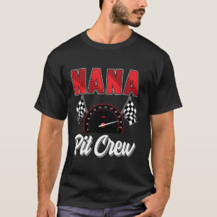 Camiseta Nana Pit Crew Race Car Festa de aniversário Famil