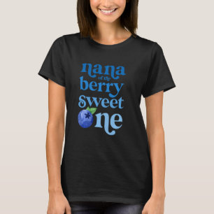 Camiseta Nana Primeiro Aniversário Berry Sweet Um Blueberry