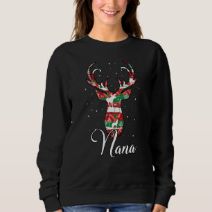 Camiseta Nana Reindeer Matching Family Pajama Xmas