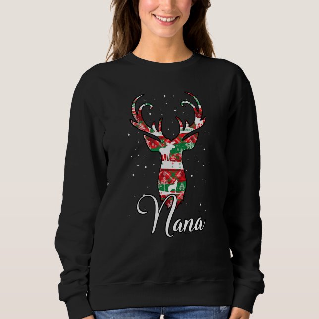 Camiseta Nana Reindeer Matching Family Pajama Xmas (Frente)