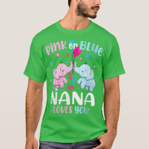 Camiseta Nana Rosa Ou Azul Te Ama Elefantes Sexo De Bebê