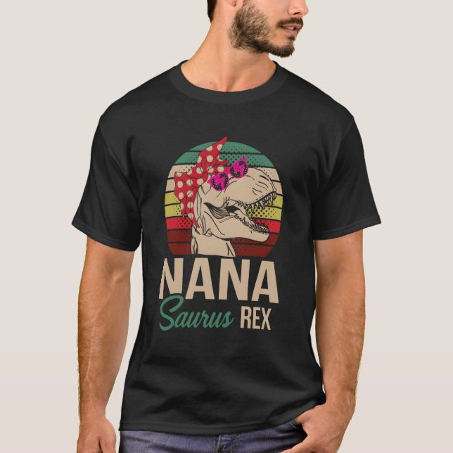 Camiseta Nana Saurus Rex Nanasaurus Dino Love Grand (Frente)