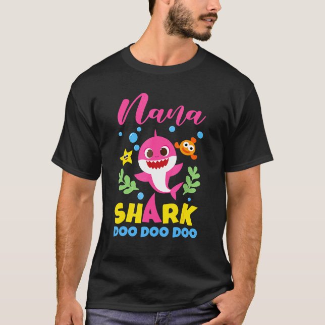 Camiseta Nana Shark Cute Baby Shark Family Match (Frente)