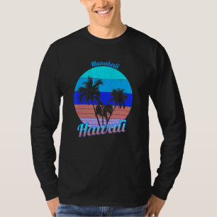 Camiseta Nanakuli Havaí Palmeiras Tropicais Retrô Férias