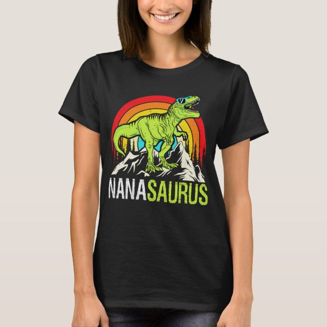 Camiseta Nanasaurus Dinossaur T Rex Nana Saurus Avó (Frente)
