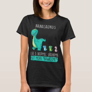 Camiseta Nanasaurus Rawrsome Rex Dinosaur Nana Avó Moth