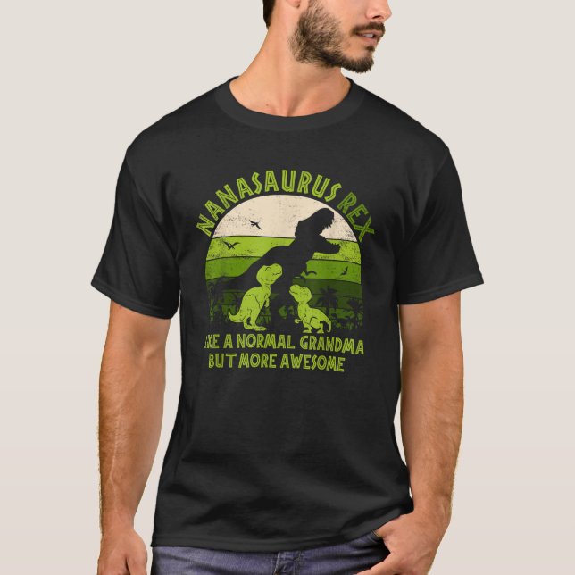 Camiseta Nanasaurus Rex Avó Dinossaur Nana Netos Mait (Frente)