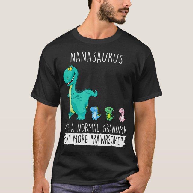 Camiseta Nanasaurus Rex Dinosaur Nana Dia de as mães Avó (Frente)