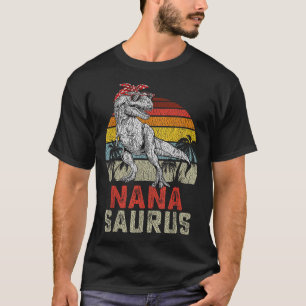 Camiseta Nanasaurus T Rex Dinossauro Nana Saurus Família Co