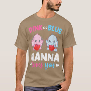 Camiseta Nanna Rosa Ou Azul Te Ama Elefão Reveal De Gênero