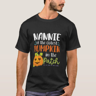 Camiseta Nannie Do Pumpkin Mais Justo No Hallowee Do Patch