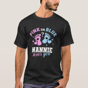 Camiseta Nannie Rosa Ou Azul Ama Sua Revelação De Gênero