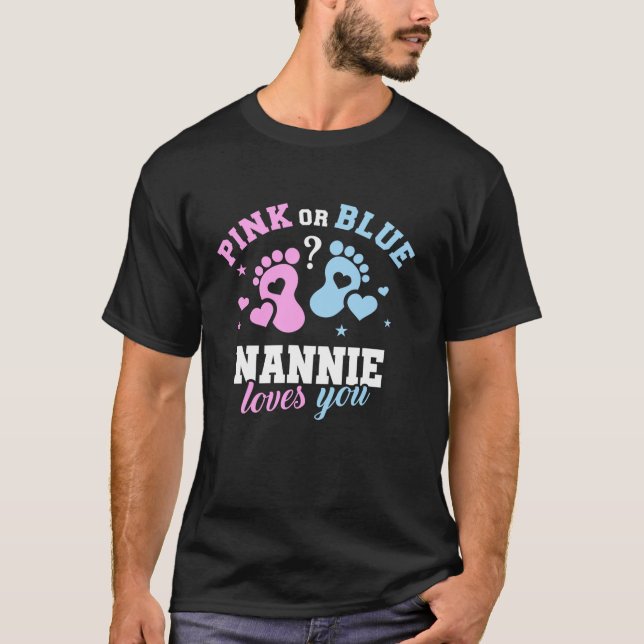 Camiseta Nannie Rosa Ou Azul Ama Sua Revelação De Gênero (Frente)
