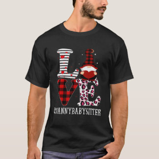 Camiseta Nanny Babysitter Love Women Leopard Appreciation V
