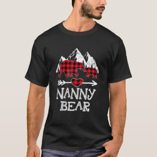 Camiseta Nanny Bear Christmas Pajama Red Xadrez Buffalo Fam