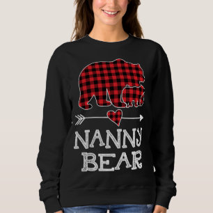 Camiseta Nanny Bear Natal Xmas Pajama Red Xadrez Buffalo
