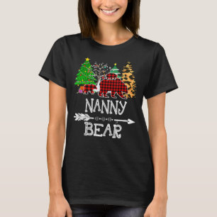 Camiseta Nanny Bear Red Buffalo Xadrez Nanny Bear Pajama