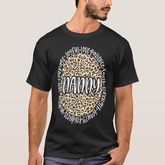 Camiseta NANNY Cheetah Leopard Circle Love Pacience B (Frente)