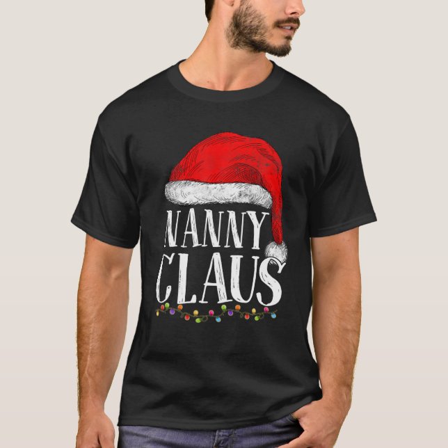 Camiseta Nanny Claus Natal Engraçado Pijamas Papai Noel (Frente)