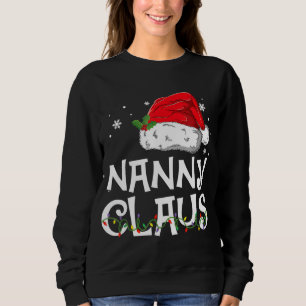 Camiseta Nanny Claus Papais noeis Engraçado Natal Pajama Ma