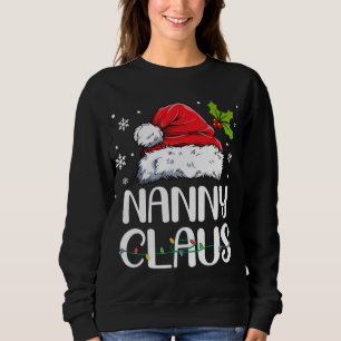 Camiseta Nanny Claus Papais noeis Engraçado Natal Pajama Ma