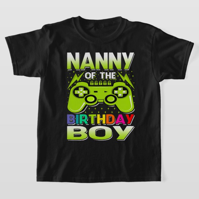 Camiseta NANNY Do Aniversário Garoto Correspondente Ao Víde (Postura )