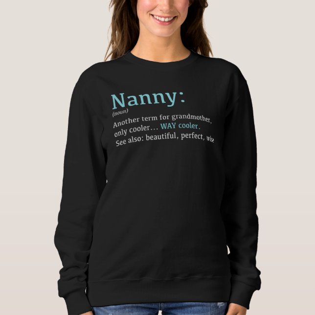 Camiseta Nanny Funny Definition Noun Outro Termo (Frente)