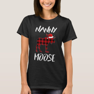 Camiseta Nanny Moose Buffalo Red Xadrez Papais noeis Natal 