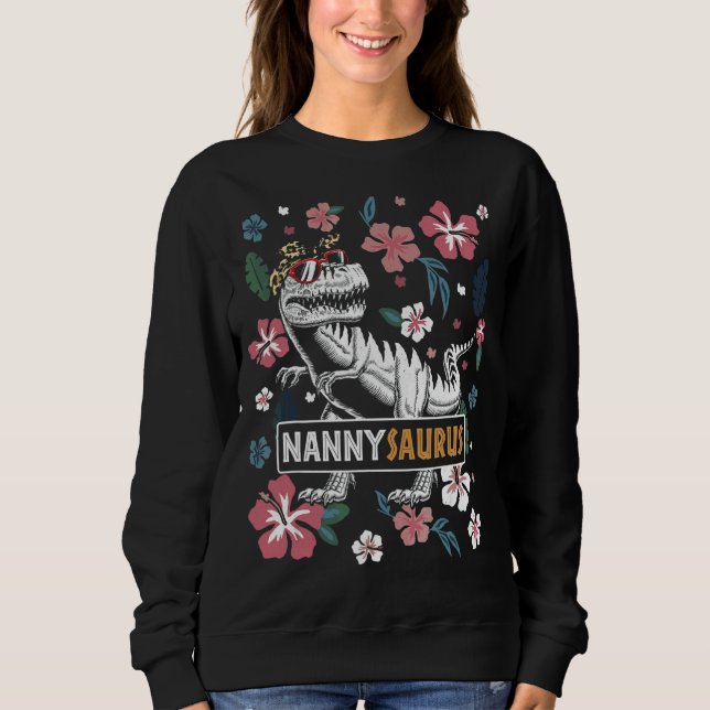 Camiseta Nannysaurus Rex Avó Dinossaur Rex Nanny Saurus (Frente)