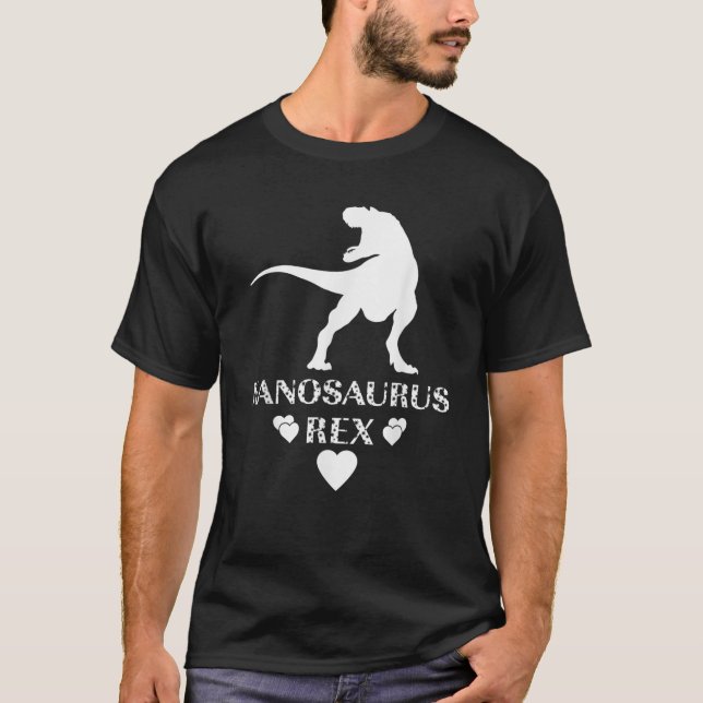 Camiseta Nano Nanossauro Rex Dinossauro Dia Mãe Presente (Frente)