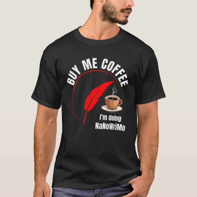 Camiseta NaNoWriMo COFFEE (Frente)