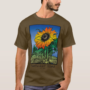 Camiseta Nantucket Island Sunflower Massachusetts Gardeners