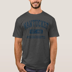 Camiseta Nantucket Massachusetts MA Desenho Esportivo Vinta