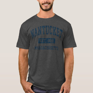 Camiseta Nantucket Massachusetts MA Desenho Esportivo Vinta