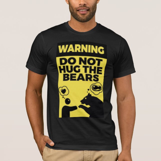 Camiseta Não abraçar os ursos (Frente)