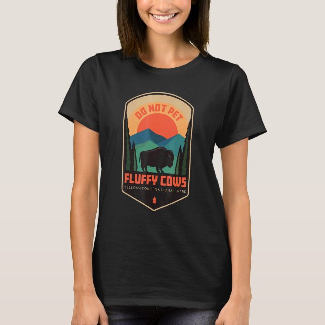 Camiseta Não Acaricie Vacas Fofas (Frente)