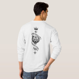 Camiseta Não Acredito na Sorte Urso Impressão na Parte de T