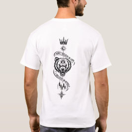 Camiseta Não Acredito na Sorte Urso Impressão na Parte de T