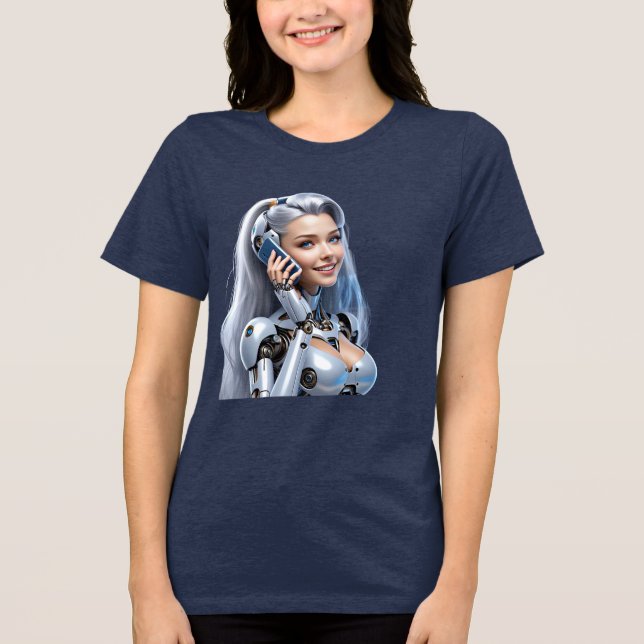 Camiseta Não, ainda não conversamos" - Futurística Rob (Frente)