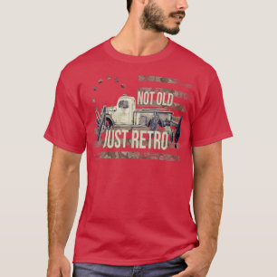 Camiseta Não Antigo Apenas Retrô Vintage Usa Sinalizador Pi