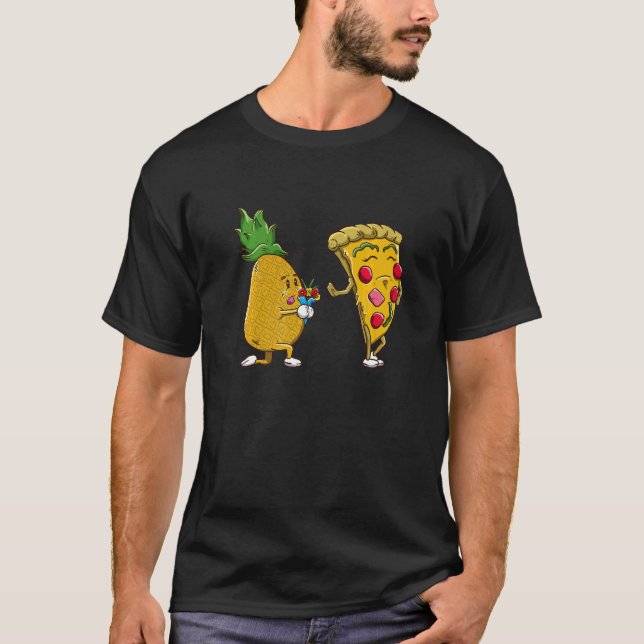 Camiseta Não ao abacaxi na Pizza Abacaxi Pizza Cute Odio (Frente)